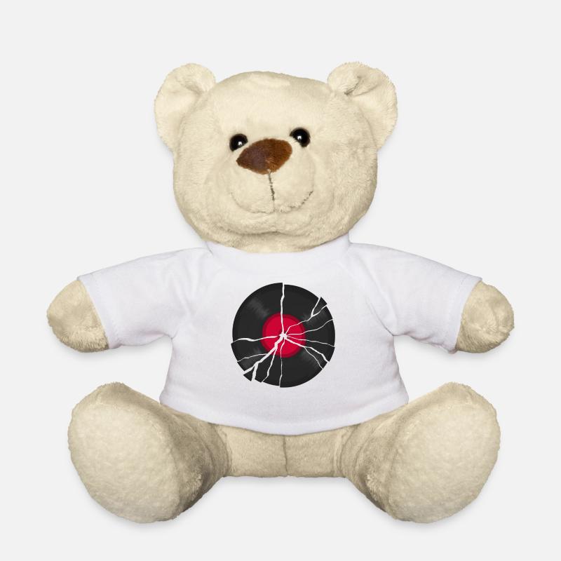 Cracked LP Vinyl Record - Teddy Bear - white
