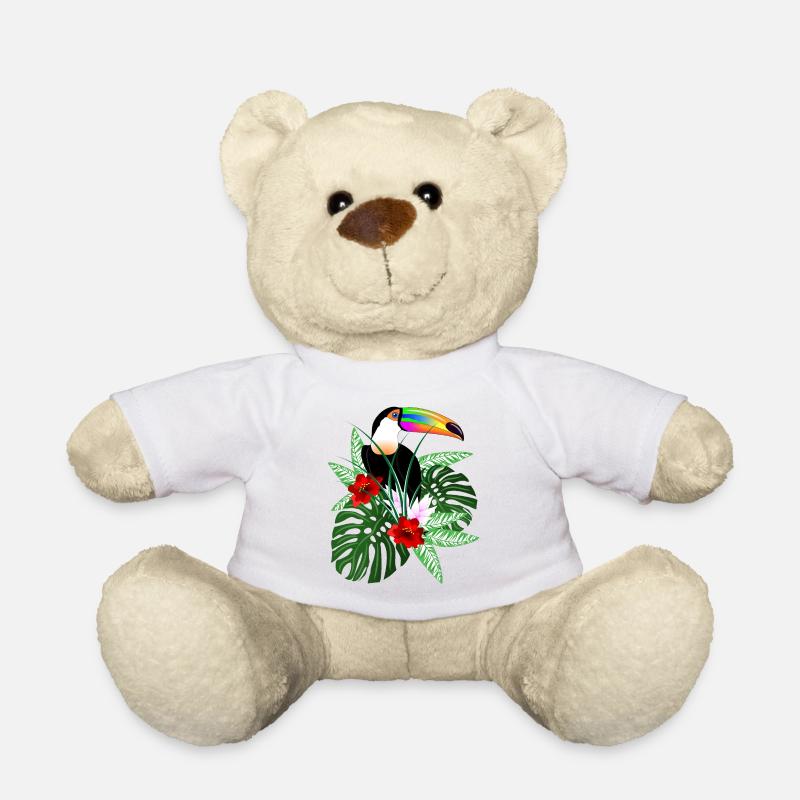 Vogel Tukan - Teddy - Weiß