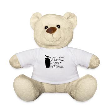 Lustiges Golf Sprüche Geschenk Golfen Golfer - Teddy - Weiß - Vorne