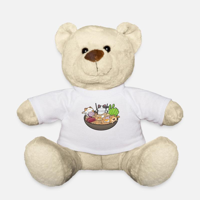 Ramen Katzen Kawaii - Teddy - Weiß