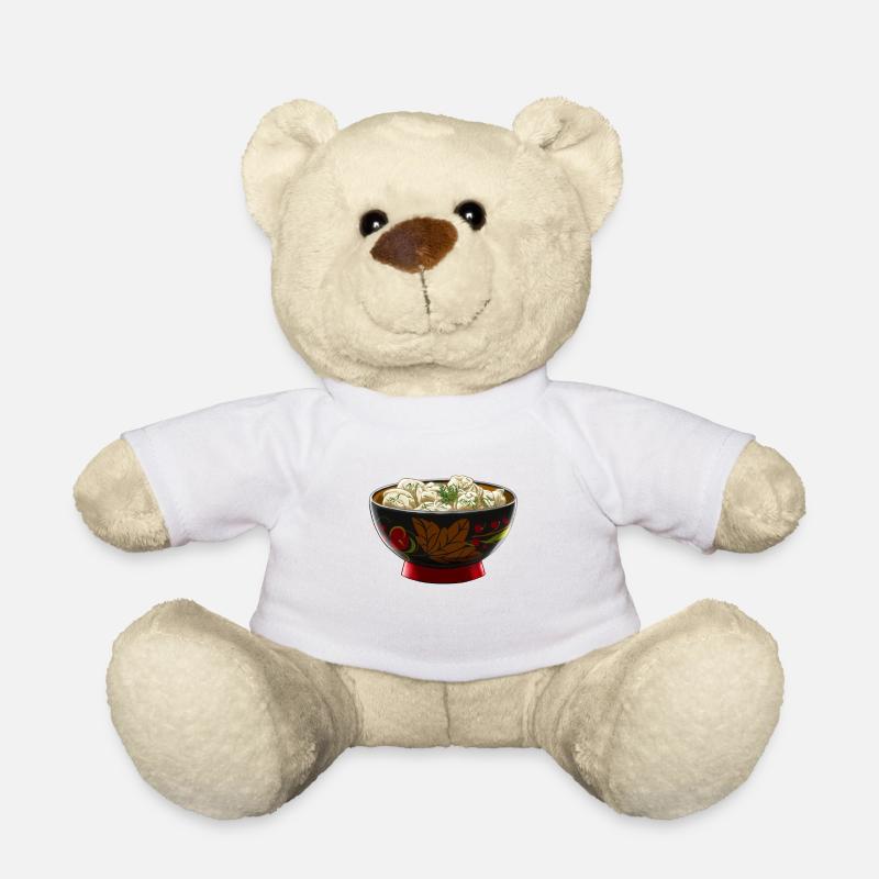 Russland Pelmeni Teller - Teddy - Weiß