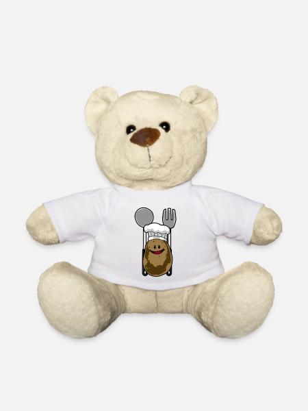 Kartoffel Koch Kochmütze Kartoffeln Xmas Küche - Teddy - Weiß