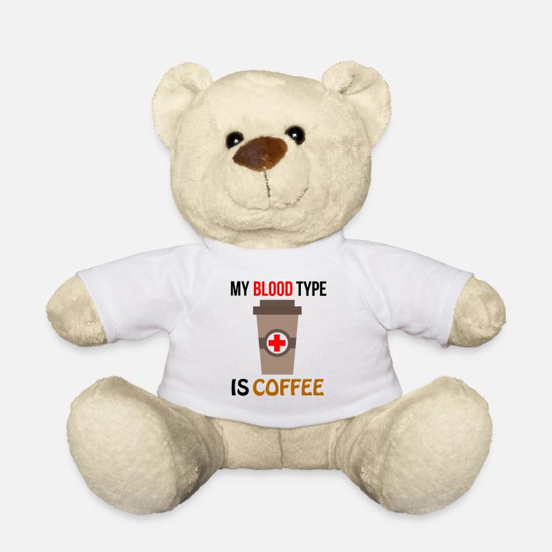 Café, café, café, café, café, drôle - Nounours - blanc
