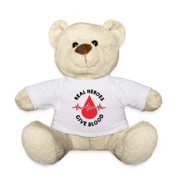 Save life, donate blood, donate blood - Teddy Bear - white - Front