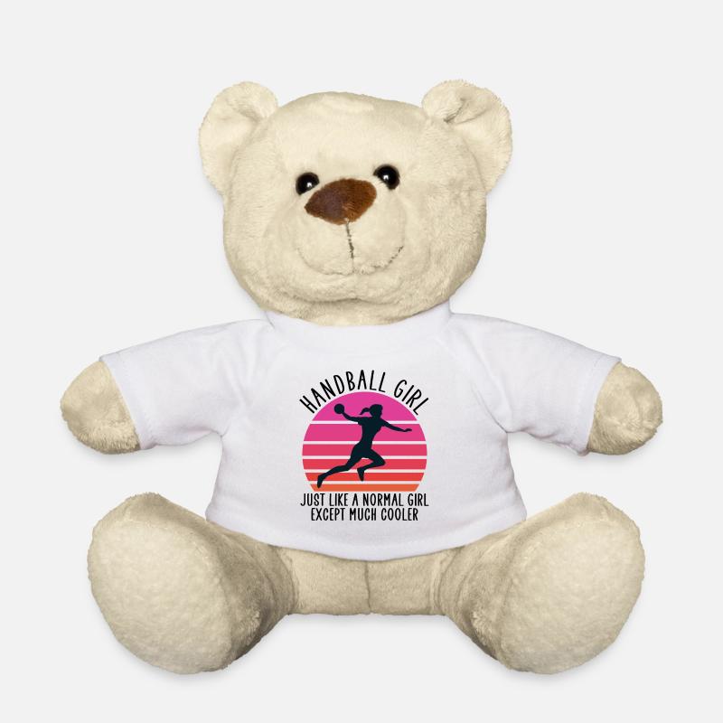 fille de handball - Nounours - blanc