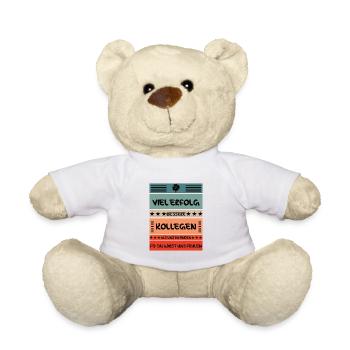 Abschiedsgeschenk Arbeitskollege - Teddy - Weiß - Vorne