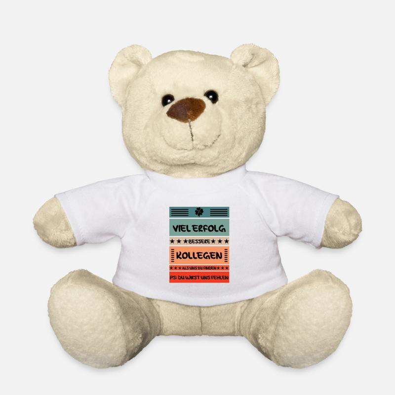Abschiedsgeschenk Arbeitskollege - Teddy - Weiß