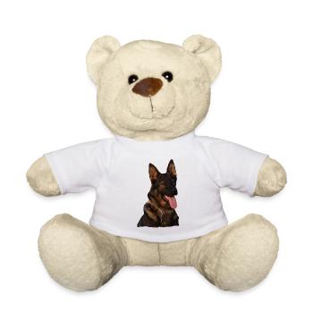 Dog walking shepherd German shepherd gray - Teddy Bear - white - Front