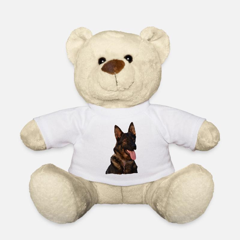 Hund Gassi Schäferhund Deutscher Schäferhund grau - Teddy - Weiß
