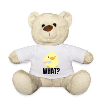 Süße Ente mit Messer Meme Küken Huhn Gans Was - Teddy - Weiß - Vorne