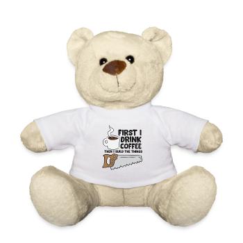Carpenter Coffee And Woodworking Drinking Coffee - Teddy - Weiß - Vorne