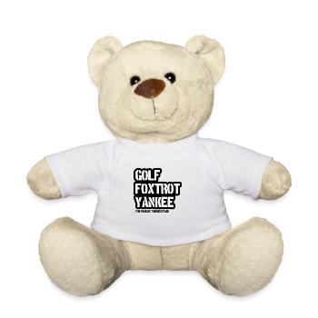 GolfFoxtrotYankee - Soldaten und Bundeswehr - Teddy - Weiß - Vorne