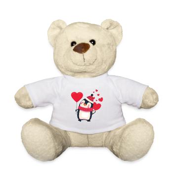 Le pingouin doux avec le cœur célèbre l’amour - Nounours - blanc - Devant