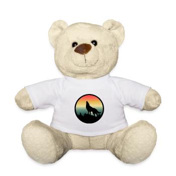 Wolf Vollmond heulen - Teddy - Weiß - Vorne