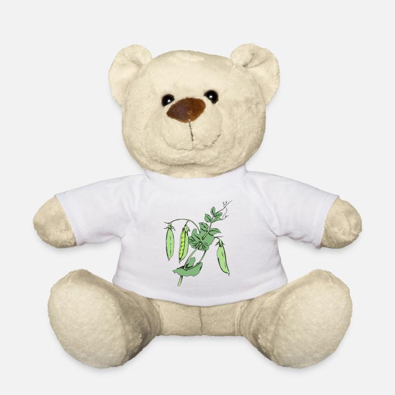 Erbsen Design Retro Garten Pflanzen Geschenk - Teddy - Weiß