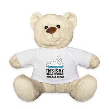 Swan Birds Gift This Is My Human Costume I’m - Nounours - blanc - Devant