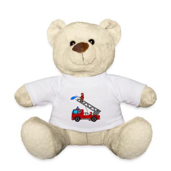 Fire Truck Firefighter - Teddy Bear - white - Front