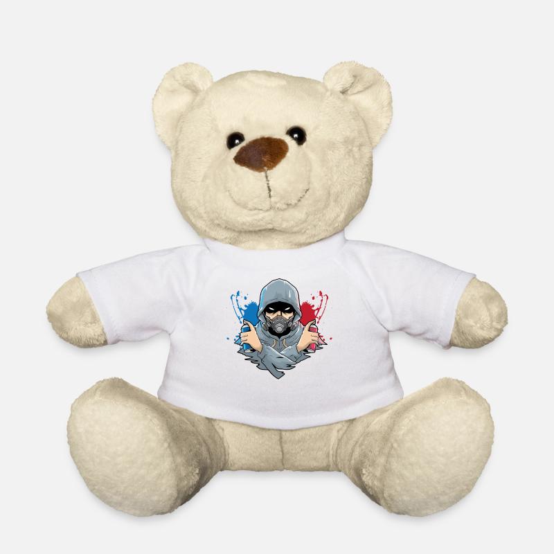 Sprayer Graffiti - Teddy - Weiß