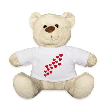 Hearts Chain - Teddy Bear - white - Front