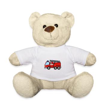 Camion de pompier - Nounours - blanc - Devant