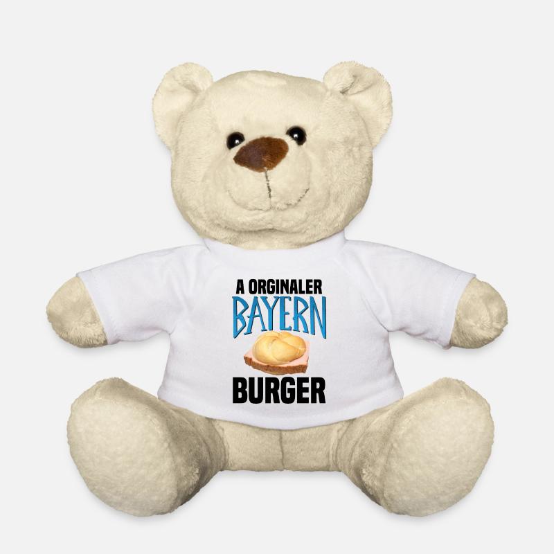 Bayern Leberkäse Fleischsemmel Leberkassemmel - Teddy - Weiß