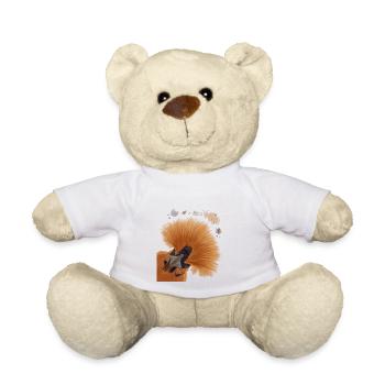 Poulet de soie curieux - Nounours - blanc - Devant