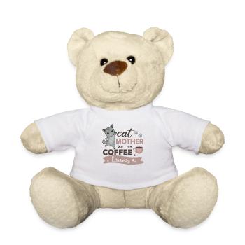Chat mère amateur de café chats mignons chat maman - Nounours - blanc - Devant