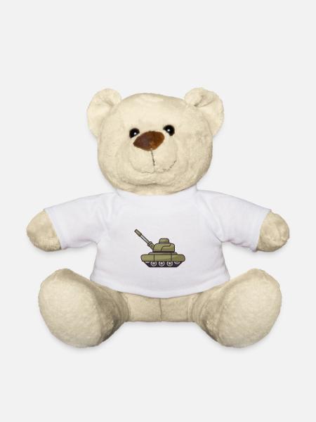 Militärpanzer - Teddy - Weiß