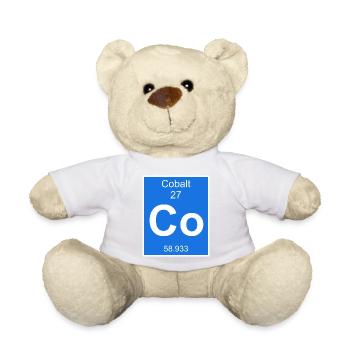 Tableau périodique des éléments chimiques de cobalt - Nounours - blanc - Devant