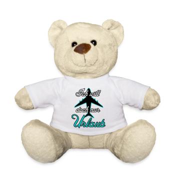 Urlaub Reise Flugzeug Ferien Sprüche - Teddy - Weiß - Vorne