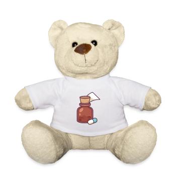 Medizinflasche - Teddy - Weiß - Vorne