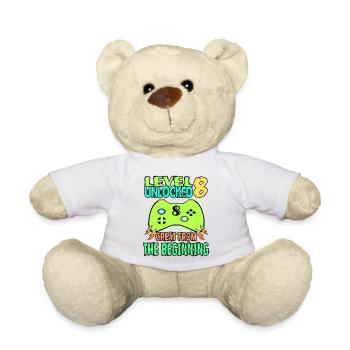 Children's birthday 8 years - Teddy Bear - white - Front