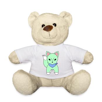 Renard avec un foulard - Nounours - blanc - Devant