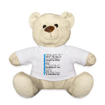 Epoxy Resin Whisperer River Table Art - Teddy Bear - white - Front