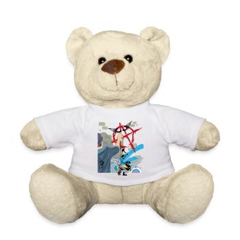 Anarchy punk graffiti - Teddy Bear - white - Front