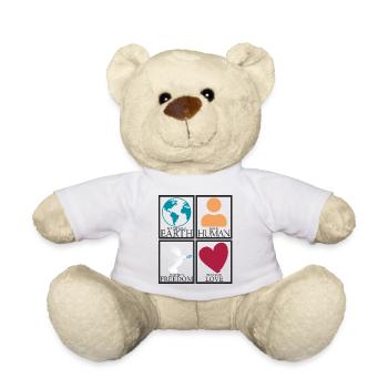 Lieu de naissance Terre Homme Liberté Amour Paix - Nounours - blanc - Devant
