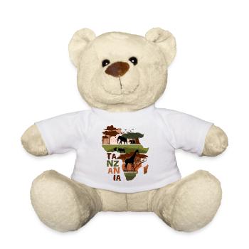 Tansania Afrika Sonnenuntergang - Teddy - Weiß - Vorne
