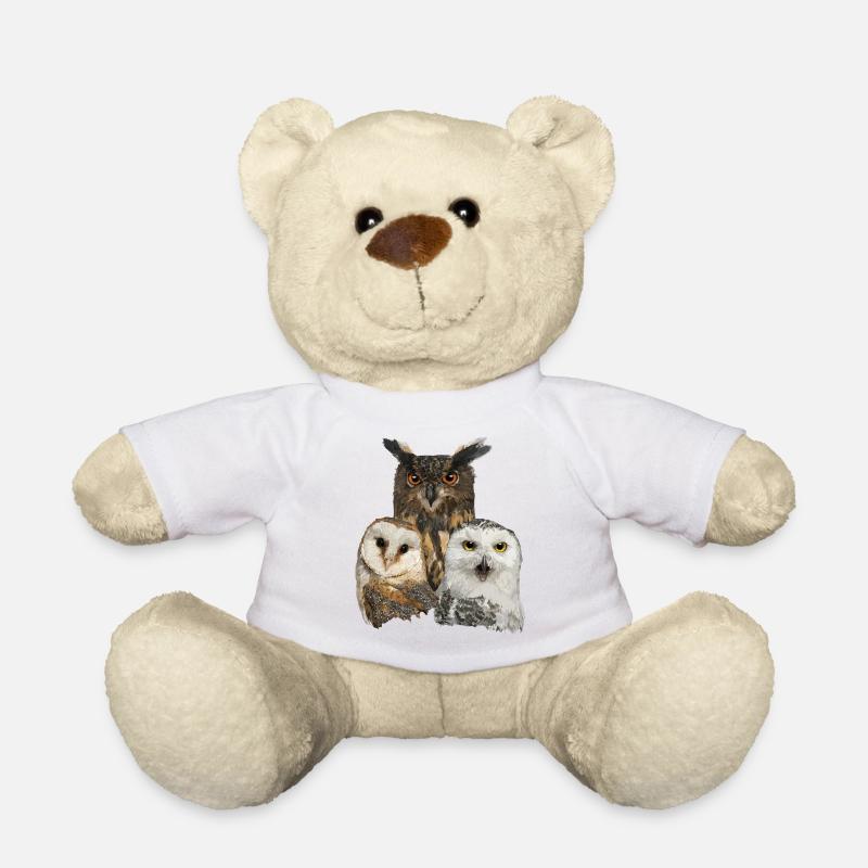 Eulen - Teddy - Weiß