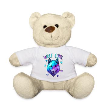 Fille loup - Nounours - blanc - Devant