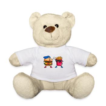 Cool High Five Hamburger Fries Freunde lustige Combo - Teddy - Weiß - Vorne