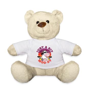 Nur ein bisschen Moo-Dy lustige Kuh Landwirtschaft Geschenk - Teddy - Weiß - Vorne