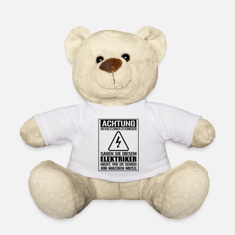 Elektriker Spruch Elektroinstallateur - Teddy - Weiß