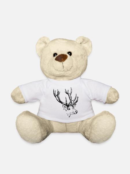 hirsch - Teddy - Weiß