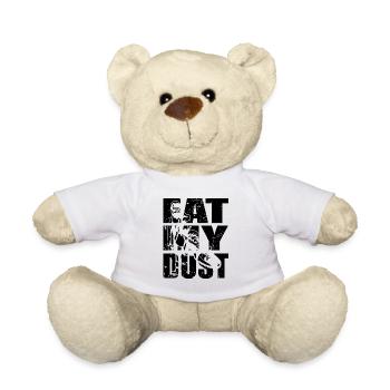 EAT MY DUST Dirtbike Motocross Supercross Gift - Teddy Bear - white - Front