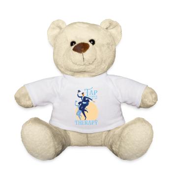 Tap Dance is my Therapy Tap Dance Tapdancing gift - Teddy Bear - white - Front