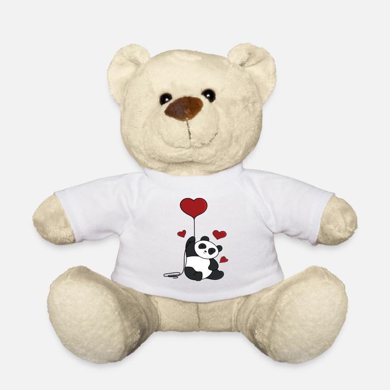 Panda Coeur - Nounours - blanc
