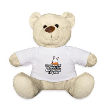 Ich schwöre bei meiner Möhre, dass ich immer... - Teddy - Weiß - Vorne