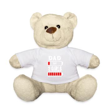 Papa de 2 filles - Nounours - blanc - Devant