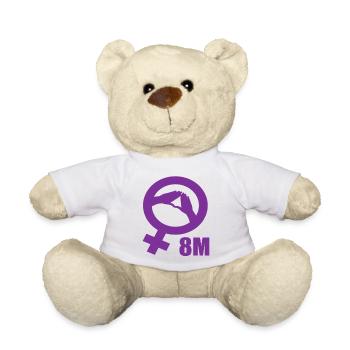 Féministe 8M - Nounours - blanc - Devant