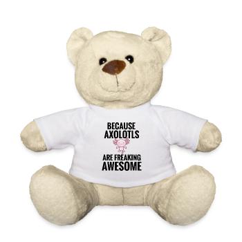 Axolotl Gifts | Axolotl Lover Taillurch - Teddy Bear - white - Front